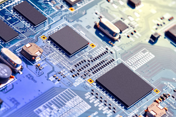 Electronic circuit board close up. - Photo, Image
