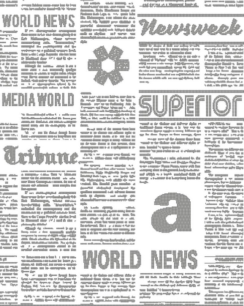 Newspaper illustration of abstract text Imitation. Background pattern. - Vector, Image