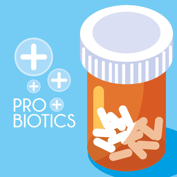 икона пробиотиков
 - Вектор,изображение