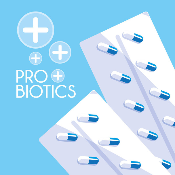 capsule medicinali probiotici icona
 - Vettoriali, immagini