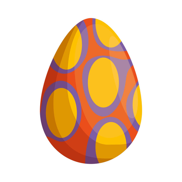 яйце розмальоване щасливою великодньою іконою
 - Вектор, зображення