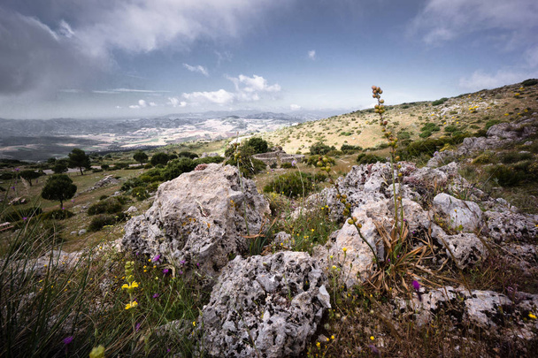 El Torcal Landschaft Felsen Aussicht - Foto, Imagem