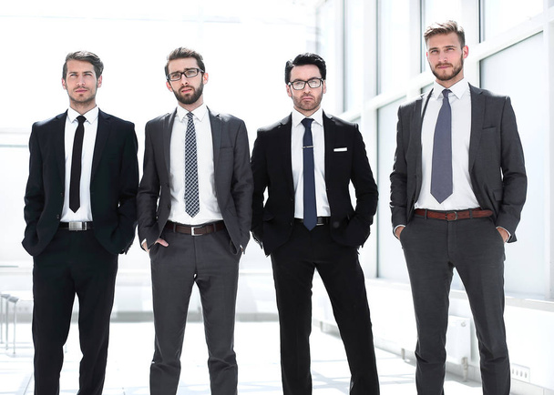four businessmen standing together - Fotó, kép