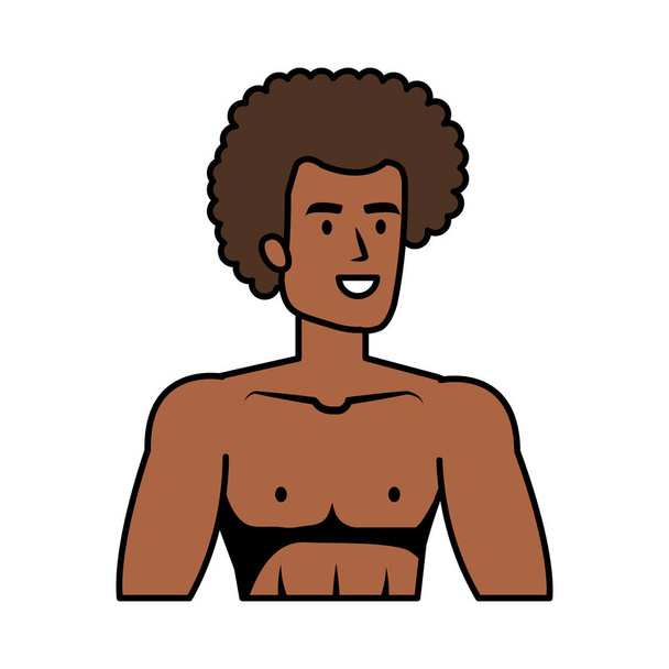 giovane atletico nero uomo personaggio
 - Vettoriali, immagini