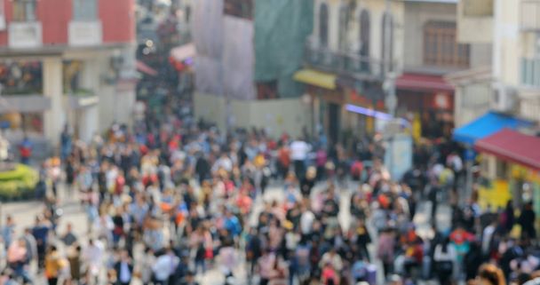 Bokeh людей ходить по улице
 - Фото, изображение