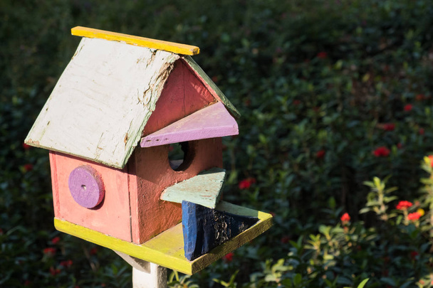 Bird house, Closeup house for birds in the park. - Photo, Image