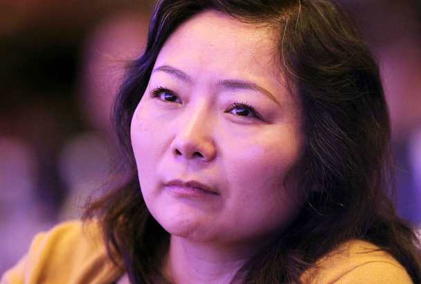 Wu Yajun, Chairwoman, Executive Director and CEO of Longfor Properties Co., Ltd., attends the 10th China Entrepreneur Summit 2011 in Beijing, China, 10 December 2011 - Valokuva, kuva