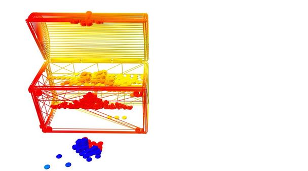 3D візуалізація викладеної барвистої веселки на білому
 - Фото, зображення