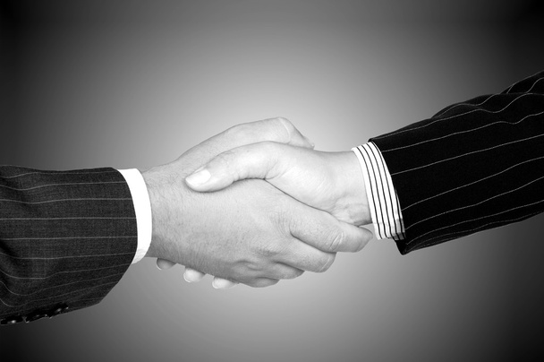 Business handshake b&w - Photo, Image