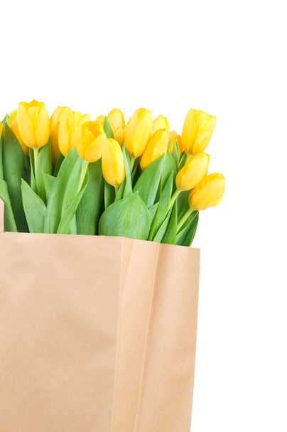 Tulips in the paper bag - Fotoğraf, Görsel