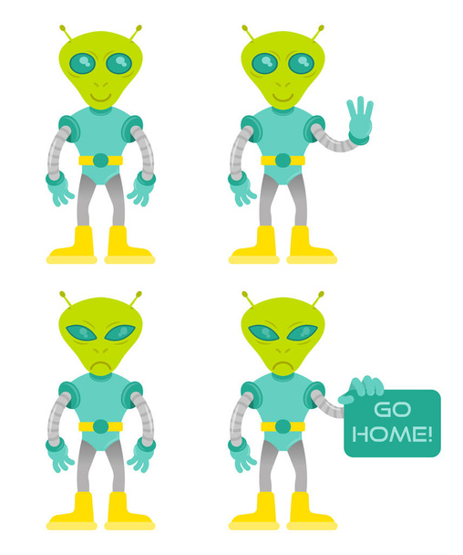 Set alien characters  - Vector, Image