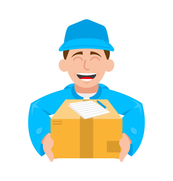delivery service man - Vector, Image