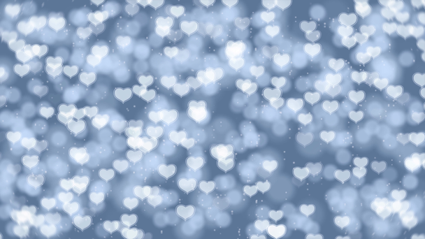 Romantic Valentines Day motion background with hearts bokeh. Seamless loop Mothers Day holiday animation. - Footage, Video
