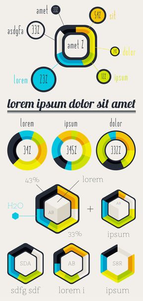 Elements of Infographics with buttons and menus - Vektori, kuva