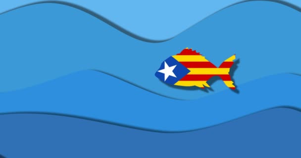 незалежності Каталонії риби поняття свободи з Іспанії - Кадри, відео