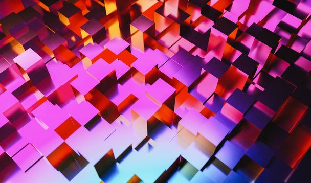 fond abstrait de cubes colorés - Photo, image