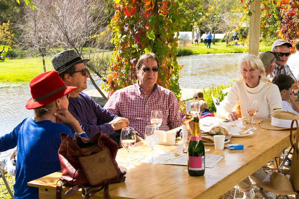 Johannesburg, South Africa - May 10 2014: People at an outdoor Food and Wine Festival - Valokuva, kuva