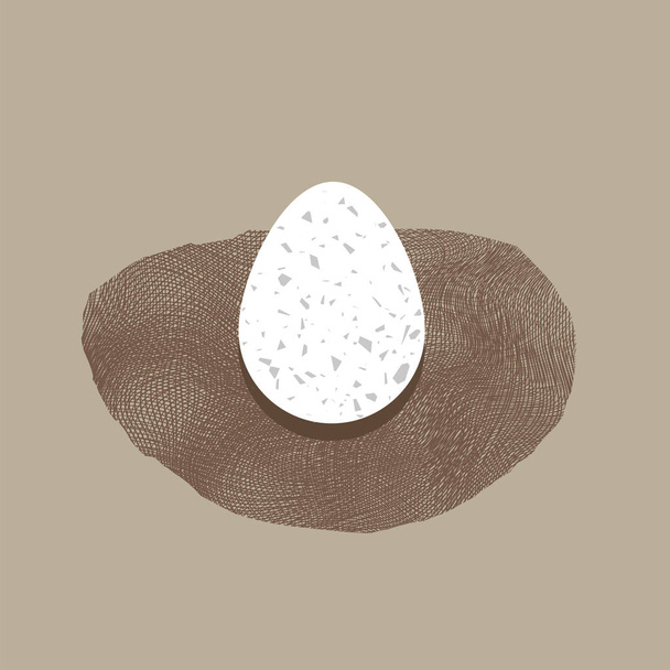 Gniazdo i ikona jajko - Zdjęcie, obraz