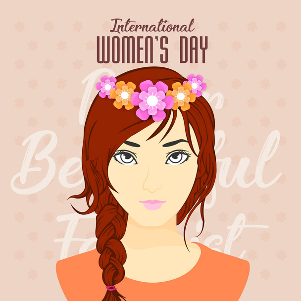 Happy International Women's Day op 8 maart ontwerpen achtergrond-Eps10 vector. - Vector, afbeelding