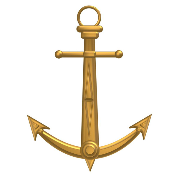 Golden compass - anchor - wind rose - steering wheel - globe - sailing ship - Photo, Image