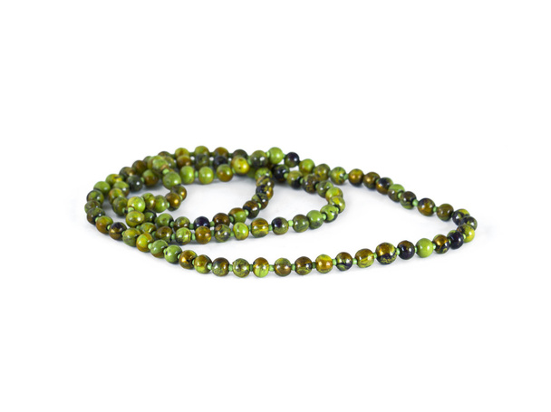 Retro green beads - Photo, Image