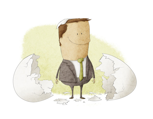businessman born from an egg - Photo, Image