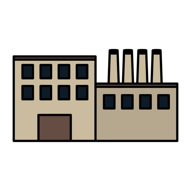 illustration vectorielle d'usine d'ingénieur de machine d'industrie de couleur
 - Vecteur, image