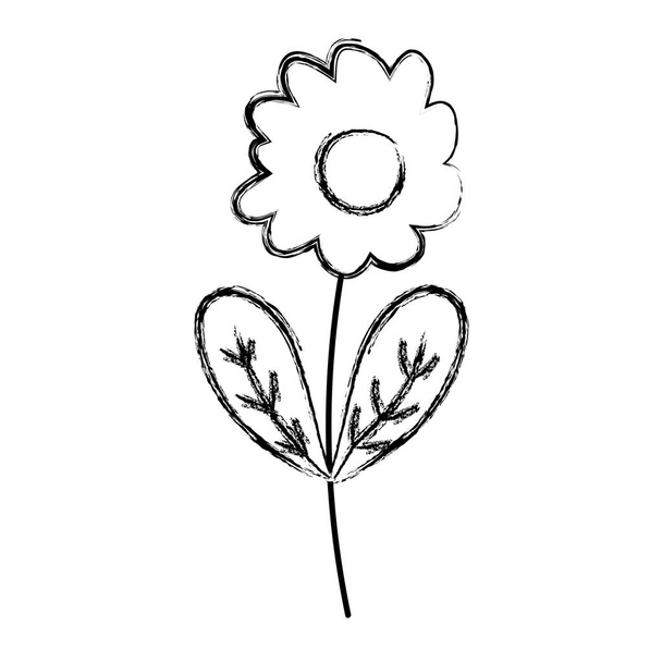 гранжева краса екзотична квіткова рослина з листям Векторні ілюстрації
 - Вектор, зображення