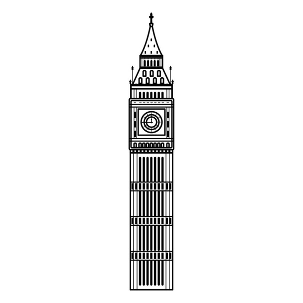 γραμμή Μπιγκ Μπεν πύργο ιστορία αρχιτεκτονικής διανυσματικά εικονογράφηση - Διάνυσμα, εικόνα