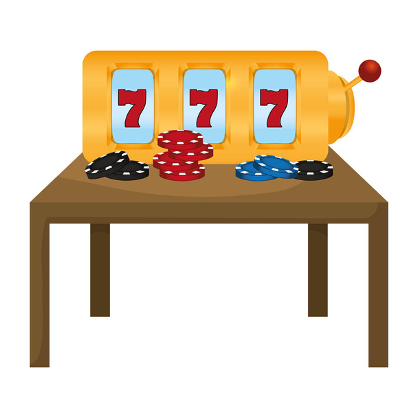 Spielautomat Casino-Spiel mit Wetten Vektor Illustration - Vektor, Bild