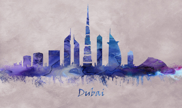 Dubai City in the United Arab Emirates, Skyline - Photo, Image