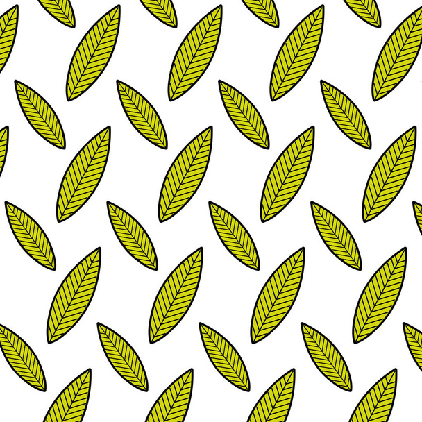 color exotic leaf botany style background vector illustration - Vector, Image