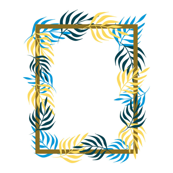 plantes tropicales carrées feuilles illustration vectorielle de style
 - Vecteur, image