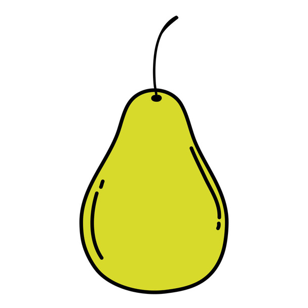 color delicioso pera saludable vitamina fruta vector ilustración
 - Vector, Imagen