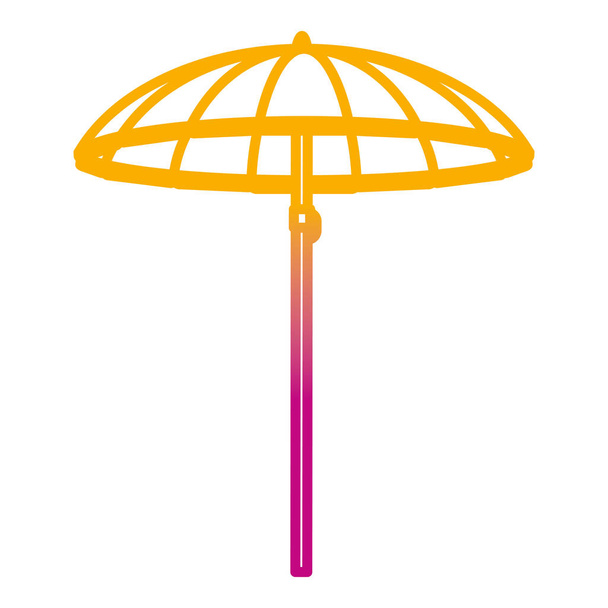 degraded line open umbrella protection to sunny weather vector illustration - Vector, Image