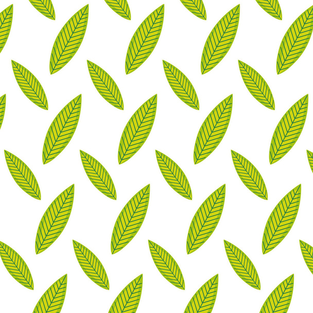 exotic leaf botany style background vector illustration - Vector, Image