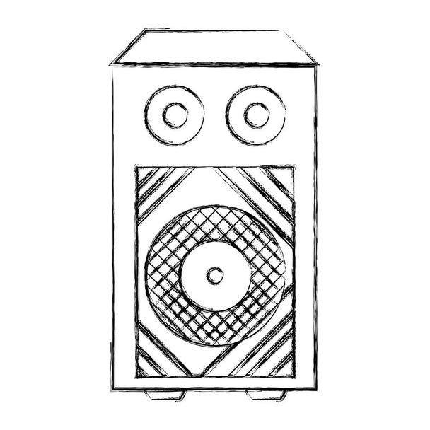 grunge haut-parleur électronique pour écouter de la musique illustration vectorielle d'objet
 - Vecteur, image