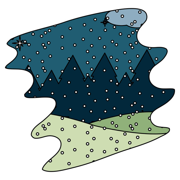 couleur nature hiver météo avec saison de neige et montagne vecteur illustration
 - Vecteur, image