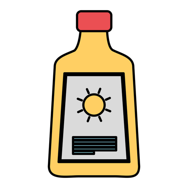 χρώμα ήλιο κρέμα προστασίας δέρματος λοσιόν διανυσματικά εικονογράφηση - Διάνυσμα, εικόνα
