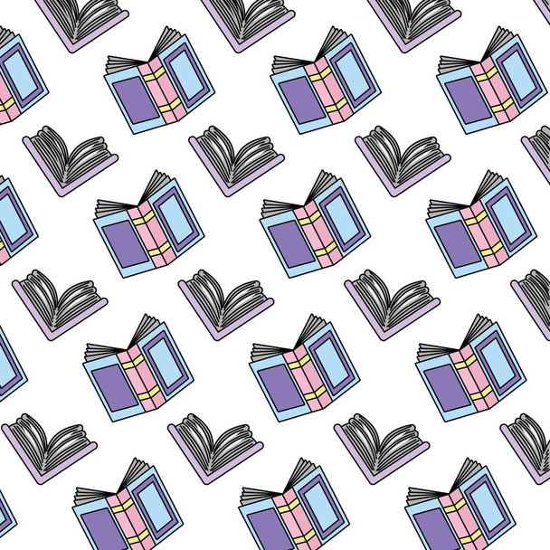 Χρώμα ανοιχτό βιβλία εικονογράφηση διάνυσμα φόντο αντικείμενο πληροφορίες - Διάνυσμα, εικόνα