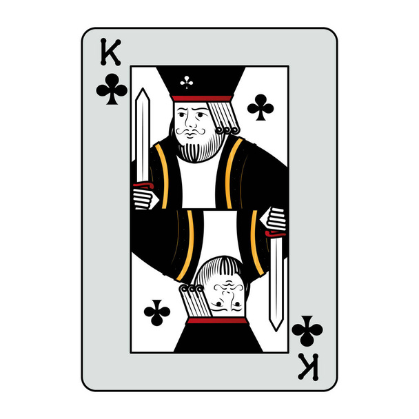 kolor król kluby casino karty gry wektor ilustracja - Wektor, obraz