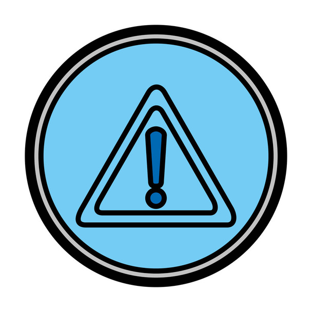 color peligro advertencia símbolo emblema vector ilustración
 - Vector, imagen