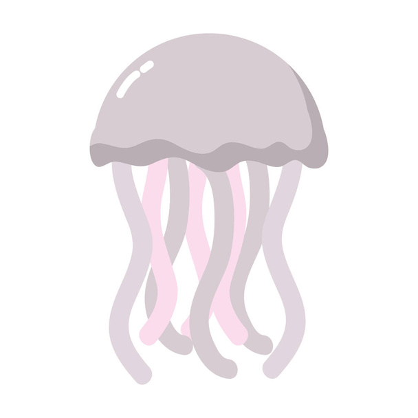 экзотические медузы морских животных с щупальцами векторные иллюстрации
 - Вектор,изображение