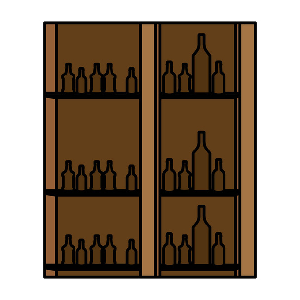 alcohol decanter liquor beverage event vector illustration - Vector, Image