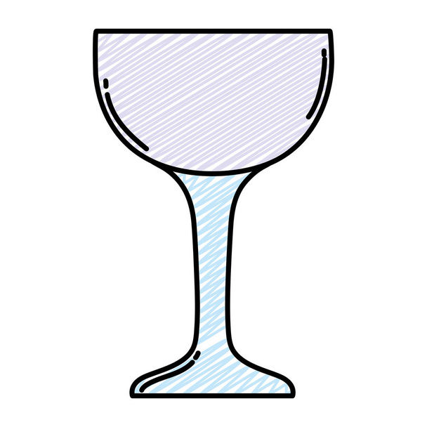 doodle cristal vidro frágil objeto estilo vetor ilustração
 - Vetor, Imagem