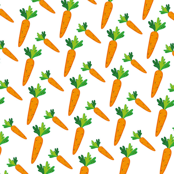 gezonde wortel biologische plantaardige achtergrond vectorillustratie - Vector, afbeelding