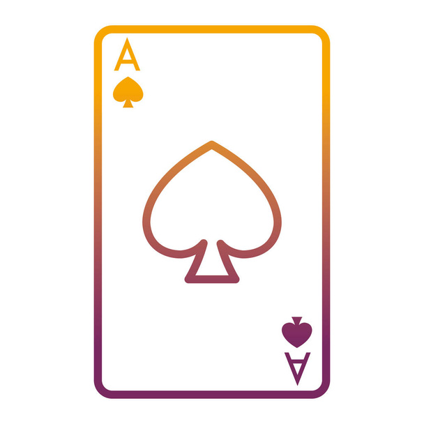パイクス ポーカー カード ゲーム ベクトル図の縮退ライン A - ベクター画像
