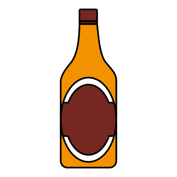 barevný pivní likér láhev alkoholu nápoj vektorové ilustrace - Vektor, obrázek