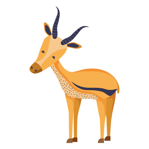 cute male deer wild animal vector illustration - Διάνυσμα, εικόνα