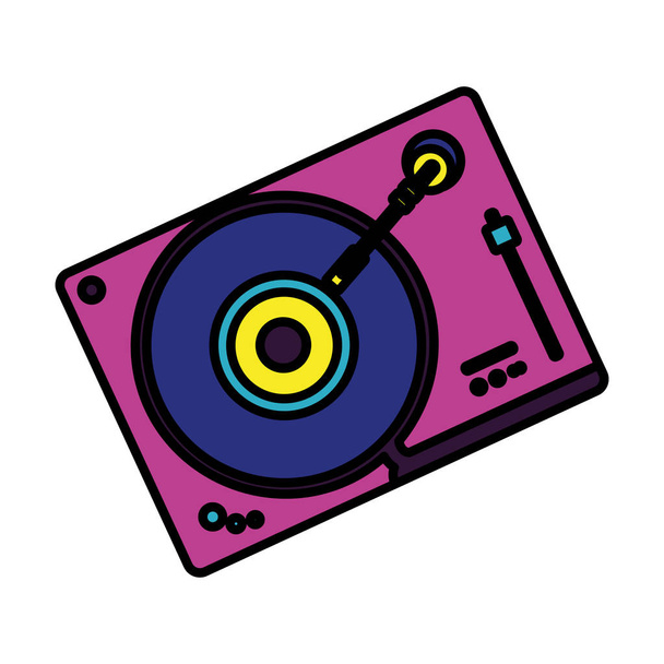 color walkman objeto para escuchar música estéreo vector ilustración
 - Vector, Imagen